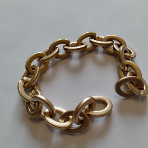 6 pièces or grand ovale acrylique maillons de chaîne, maillons de chaîne en plastique, collier bracelet