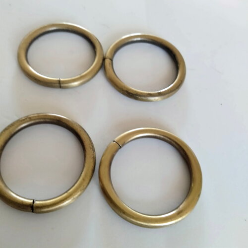 4 anneaux  bronze  pour la réalisation de projets de macramé au crochet