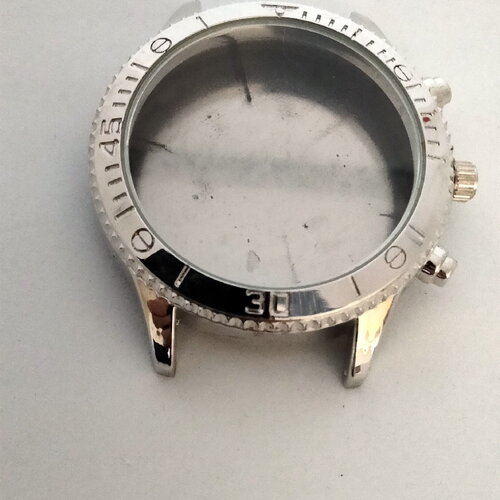 Cadran montre en nickel chromé de 42 mm pour mouvement mécanique nos  vintage
