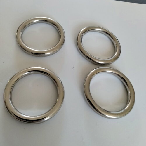 4 anneaux  acier argent inoxydable pour la réalisation de projets de macramé au crochet