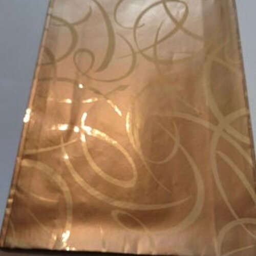 6 grandes  pochettes cadeau papier métallisé doré