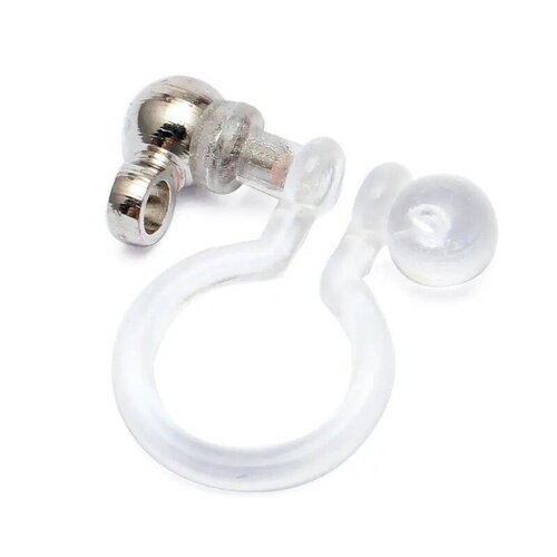 Une paire de clip en résine pour  boucles d’oreilles, clip auriculaire en résine invisible avec pour oreilles non  non percée