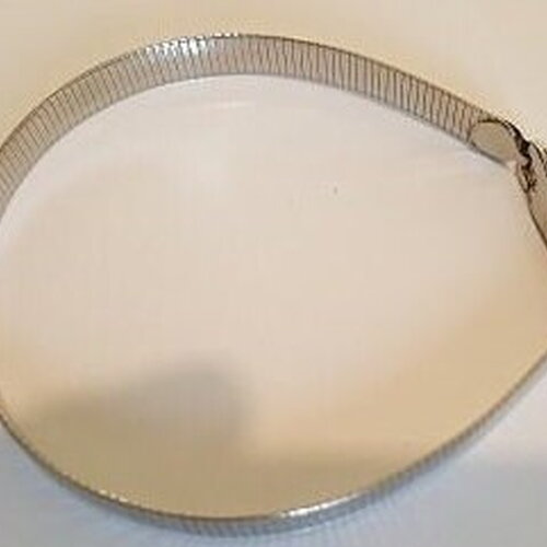 Bracelet en acier inoxydable maille plate serpentine 6mm 19.50cm