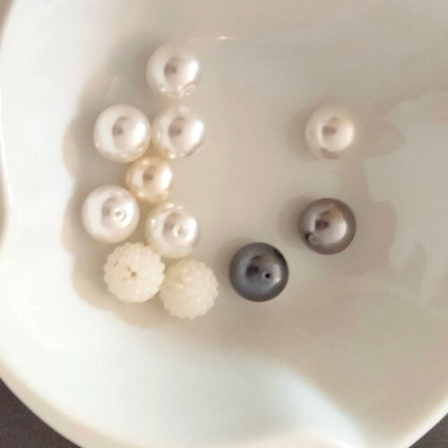 Lot de 11 grosses perles acrylique , perle de faux, lisse entretoise ronde, grande perle, bricolage, perle