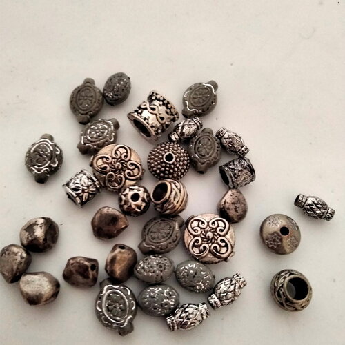 Lot de 16 perles séparateurs style tibétain
