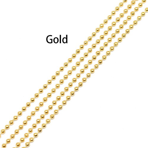 Chaine plaqué or ou argent 925  à boules 0.50mm 40cm réglable jusqu'à 45cm