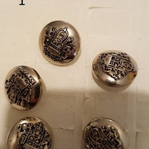 Lot de 14 boutons vintage des années 1970  avec dos de tige