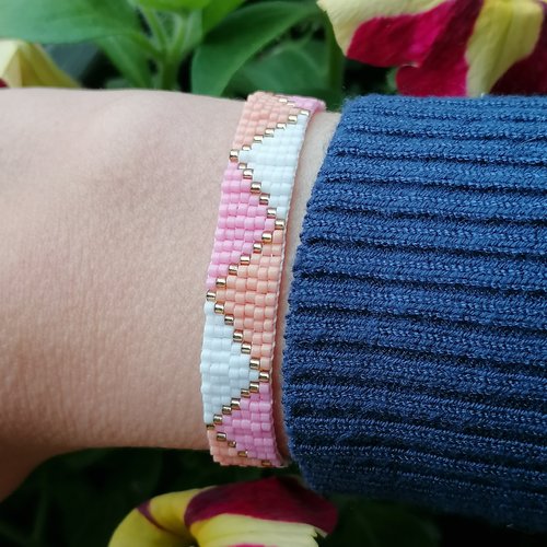 Bracelet "douceur pastel" en perles miyuki