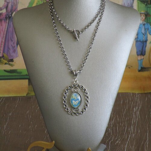 Collier pendentif &quot;un coeur fleuti&quot;