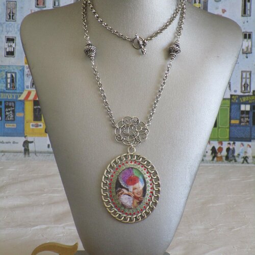 Collier plastron pendentif « frida khalo