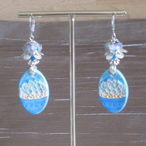 Ravissantes boucles d’oreilles en céramique  