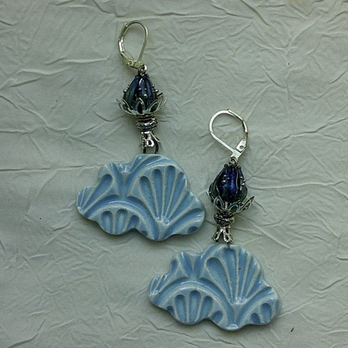Ravissantes boucles d’oreilles en céramique  