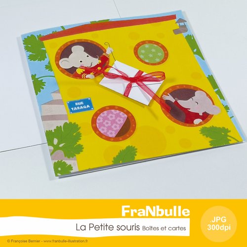Kit à imprimer boites et cartes "la petite souris"