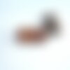 Clous d oreilles laiton bronze avec cabochons ronds 14mm oeil de tigre quartz pierre fine precieuse,poussoirs,cadeau fete anniversaire noel
