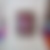 Art portable,broche laiton avec cabochon verre loupe carré 25mm, impression tableau what else d'isabelle krief,contemporain abstrait