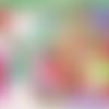 Carte postale,gotika, artiste, aquarelle, reproduction, format a6,avec enveloppe auto collante, rouge, vert, violet, rose, isabelle krief