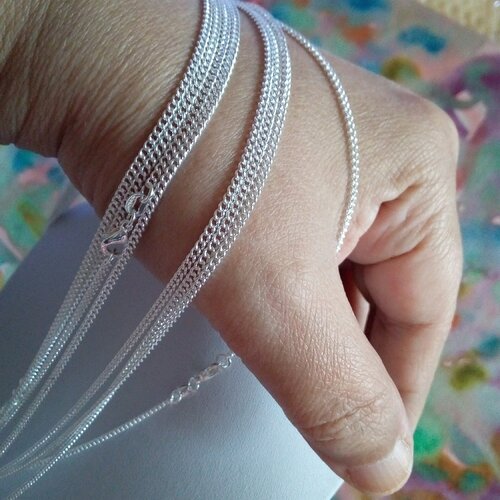 41 cm,argent poinçon 925,chaîne maille ,gourmette complète,16pouces,fermoir mousqueton,boho bobo gothique