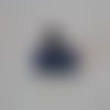 Sodalite,dormeuses laiton noir avec cabochons ronds 10mm,pierre fine semi précieuses bleue,cadeau fete anniversaire noel,fait en france