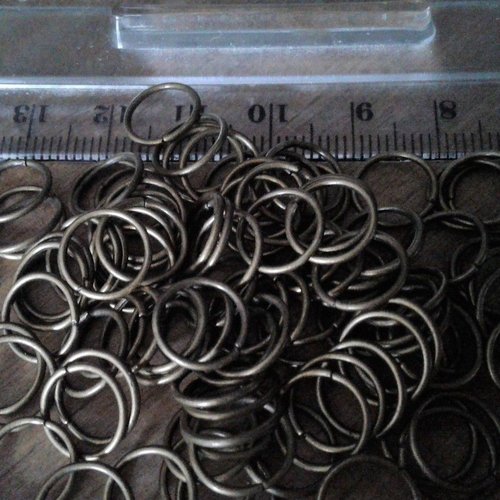 Lot 10,anneaux ronds brisés,ouverts,laiton bronze,10 mm,fourniture bricolage mercerie,diy bijou accessoire déco,scrap