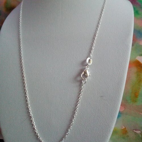 41 cm,argent poinçon 925,16 pouces,chaîne complete,maille forçat 1,2mm,fermoir mousqueton,bijou gothique homme femme enfant,boheme