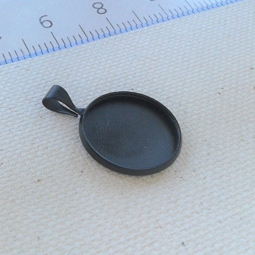 16mm,base pendentif noir,collage cabochon rond,fond plat,verre image fimo,fourniture bricolage mercerie,boho gothique