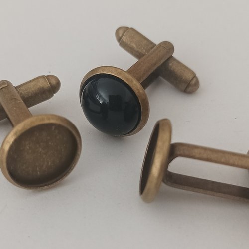10mm,base bouton manchette,bronze,cabochon rond,fond plat,collage,image,verre resine,pierre,cristal,,accessoire ceremonie homme