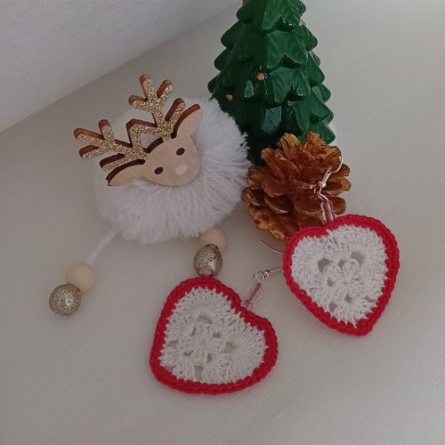 Boucles d'oreilles noel