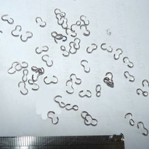 45 connecteurs ouvrants fermoirs en forme de 8 pour création de bijoux