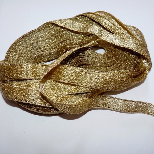 Ruban doré qui brille 1,7 cm pour création couture