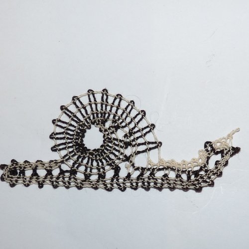 Escargot fils aux fuseaux patch applique à coudre écusson déco unique pour couture