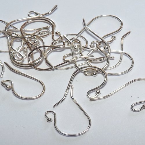 10 paires de boucles d'oreilles en argent 925 crochets support base pour création de bijoux