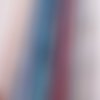 Lot de rubans velours bleu rouge blanc fleuri pour création couture galon