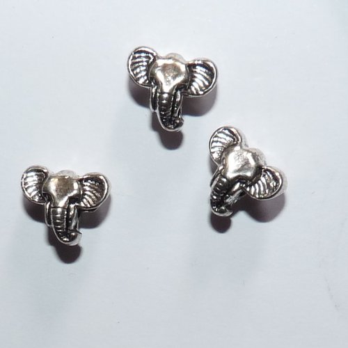 4 sliders coulisses pour bracelet breloques éléphant pendentif création bijoux