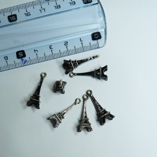 7 breloques la tour eiffel pendentif monument de paris pour création de bijoux
