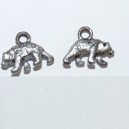 5 breloques ours nounours pendentifs pour création de bijoux à suspendre
