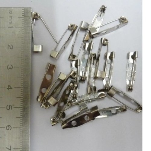 10 broches base pour support cabochon création de bijoux épingle pour vêtement à décorer collage couture