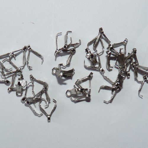 Lot de 20 bélières attachent qui se pincent 1 cm