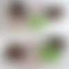 5 perles cœur en verre nacré rose violet vert création pendentif breloque saint valentin amour amitié