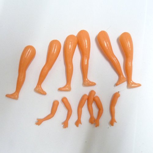6 jambes et 6 bras de poupée pendentifs pour créations sculpture bijoux doll art