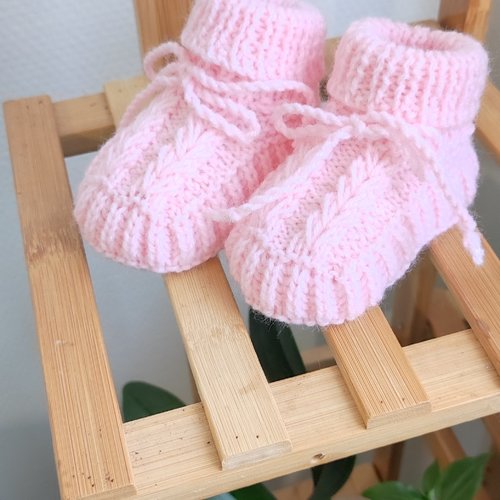 Chaussons bébé 0-3 mois, Chaussures bébé avec pompons, Chaussettes