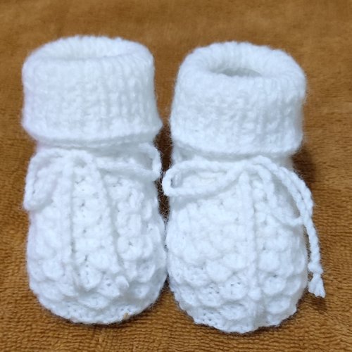 Chaussons bébé laine 0/3 mois