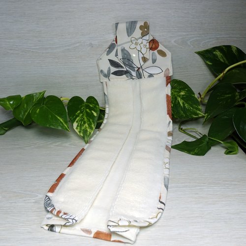 Essuie-mains lavable avec attache – fait main