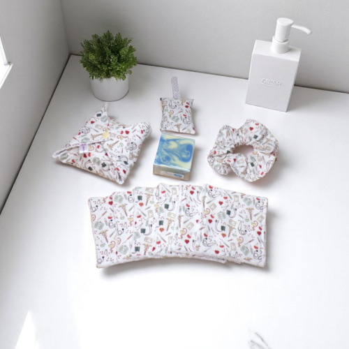 Ensemble salle de bain, kit beauté bien-être motif médical