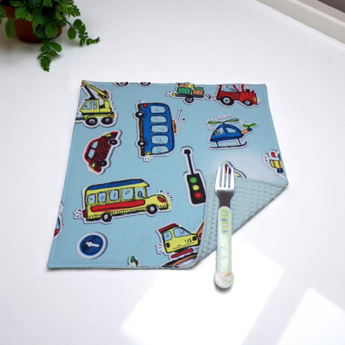 Serviette de table doublée nid d'abeille, modèle au choix