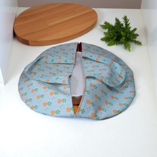 Porte-plat en tissu, sac à tarte, sac à plat rond ou carré grande capacité modèle au choixfond orange