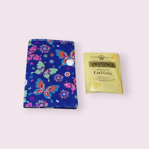 Portefeuille, porte sachets de thé, tisane, accessoire de sac à main modèle papillons