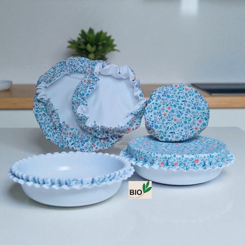 Lot de 3 charlottes alimentaires tissu bio doublé pul certifié contact alimentaire modèle au choix