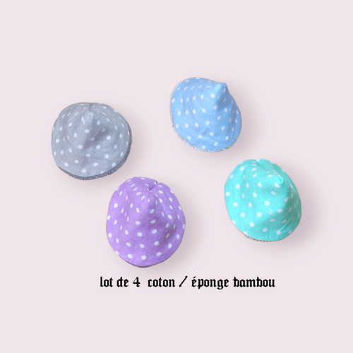 Lot de 4 cônes anti pipi, pare pipi, change bébé motif pois blanc