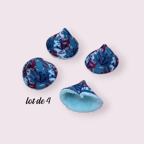 Lot de 4 cônes anti pipi, pare pipi, change bébé motif ancre marine