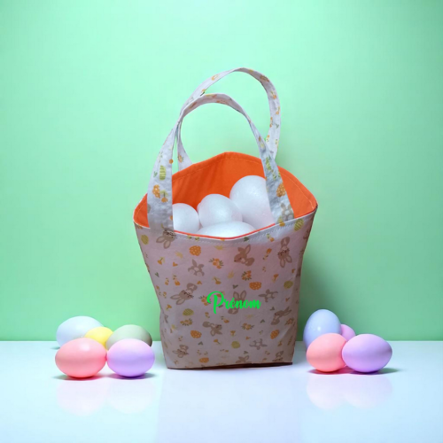 Panier de pâques, cadeau, décoration de pâques, personnalisable en 12 coloris